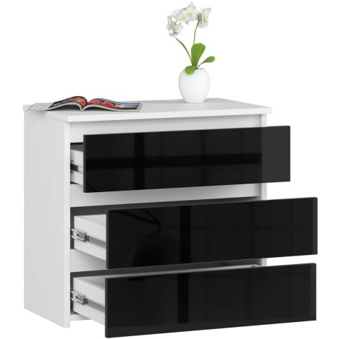SZAFKA NOCNA CL3 60 cm PK BIAŁA / CZARNY POŁYSK