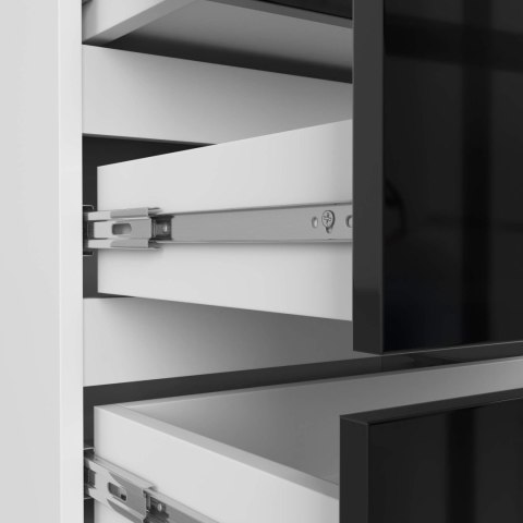 SZAFKA NOCNA CL3 60 cm PK BIAŁA / CZARNY POŁYSK