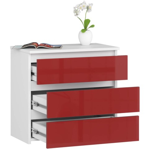 SZAFKA NOCNA CL3 60 cm PK BIAŁA / CZERWONY POŁYSK