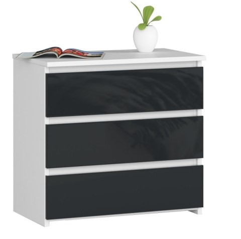 SZAFKA NOCNA CL3 60 cm PK BIAŁA / GRAFIT POŁYSK