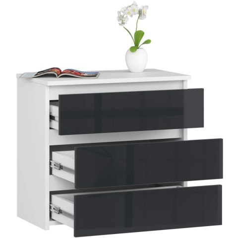 SZAFKA NOCNA CL3 60 cm PK BIAŁA / GRAFIT POŁYSK