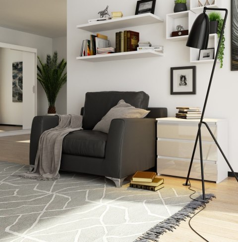 SZAFKA NOCNA CL3 60 cm PK BIAŁA / METALIK POŁYSK