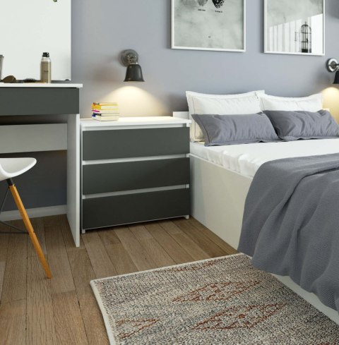 SZAFKA NOCNA CL3 60 cm PK BIAŁA / SZARY