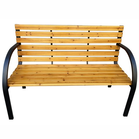 ŁAWKA OGRODOWA DALIA CZARNA / NATURALNE DREWNO