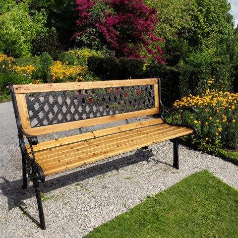 ŁAWKA OGRODOWA MIRT BRĄZOWA / NATURALNE DREWNO