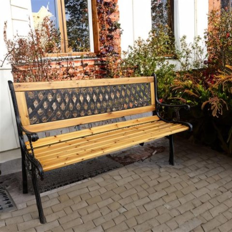 ŁAWKA OGRODOWA MIRT BRĄZOWA / NATURALNE DREWNO