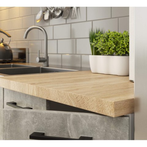 MEBLE KUCHENNE ZESTAW NAROŻNY Z WITRYNĄ OLIWIA 3M BETON