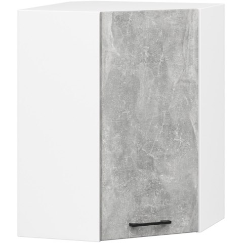 MEBLE KUCHENNE ZESTAW NAROŻNY Z WITRYNĄ OLIWIA 3M H720 BETON