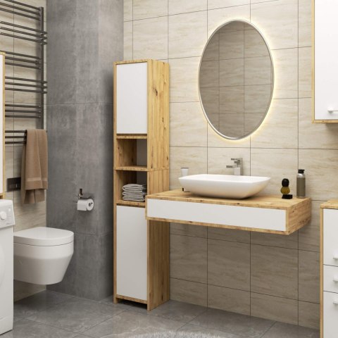 REGAŁ ŁAZIENKA FIN SŁUPEK 30 2D 140cm ARTISAN / BIAŁY