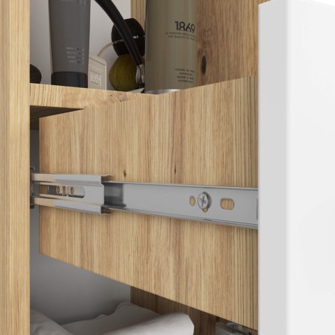 REGAŁ ŁAZIENKA FIN SŁUPEK 30 2D 1SZ 1W 140cm PK ARTISAN / BIAŁY