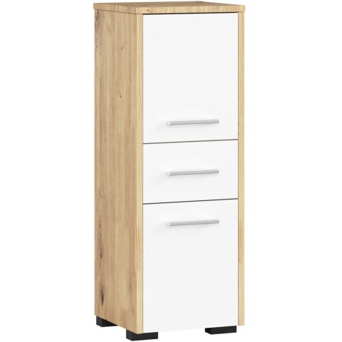SZAFKA ŁAZIENKA FIN SŁUPEK 30 2D 1SZ 85cm PK DĄB ARTISAN / BIAŁY