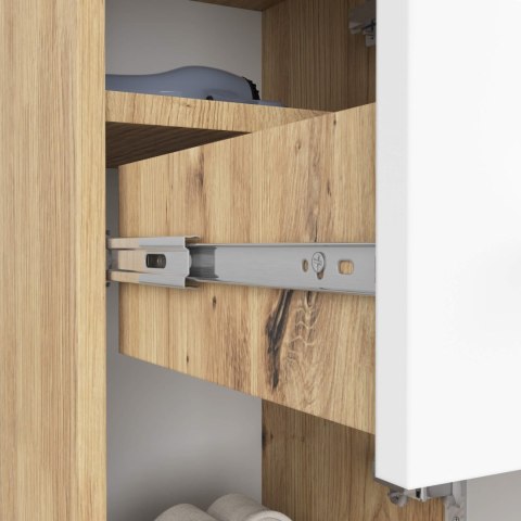 SZAFKA ŁAZIENKA FIN SŁUPEK 30 2D 1SZ 85cm PK DĄB ARTISAN / BIAŁY