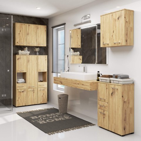 SZAFKA ŁAZIENKA FIN SŁUPEK 30 2D 1SZ 85cm PK DĄB ARTISAN