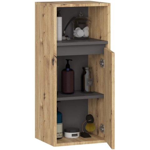 SZAFKA ŁAZIENKOWA WISZĄCA VAMI W35 1D 1W DĄB ARTISAN / GRAFIT SZARY