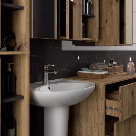 SZAFKA ŁAZIENKOWA WISZĄCA VAMI W35 1D 1W DĄB ARTISAN / GRAFIT SZARY