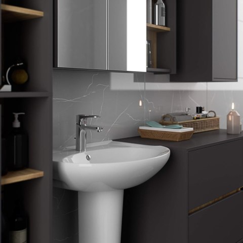 SZAFKA ŁAZIENKOWA WISZĄCA VAMI W35 1D 1W GRAFIT SZARY / DĄB ARTISAN