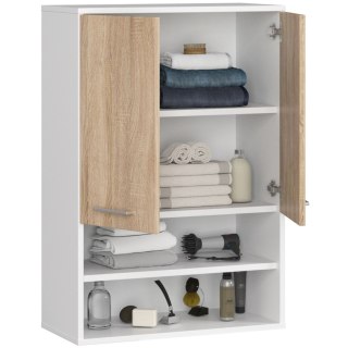 SZAFKA WISZĄCA FIN H934 W64 2D 1P BIAŁA/DĄB SONOMA
