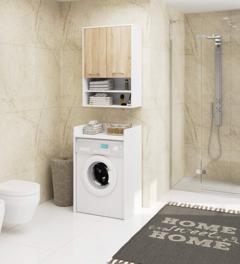 SZAFKA WISZĄCA FIN H934 W64 2D 1P BIAŁA/DĄB SONOMA