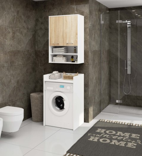 SZAFKA WISZĄCA FIN H934 W64 2D 1P BIAŁA/DĄB SONOMA