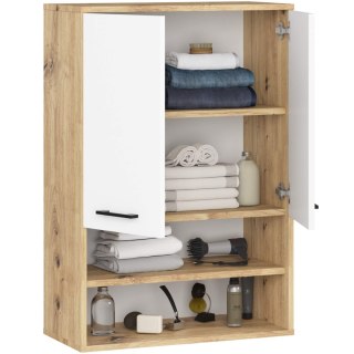 SZAFKA WISZĄCA FIN H934 W64 2D 1P DĄB ARTISAN/BIAŁA