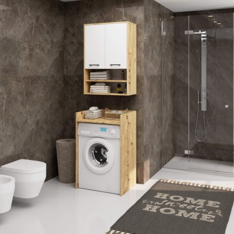 SZAFKA WISZĄCA FIN H934 W64 2D 1P DĄB ARTISAN/BIAŁA