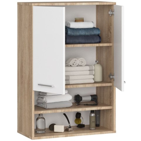 SZAFKA WISZĄCA FIN H934 W64 2D 1P DĄB SONOMA/BIAŁA