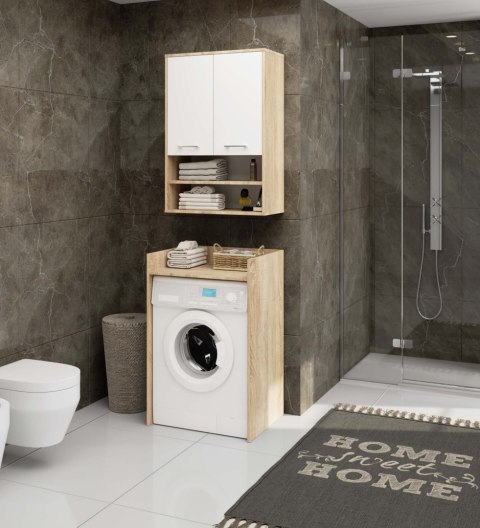 SZAFKA WISZĄCA FIN H934 W64 2D 1P DĄB SONOMA/BIAŁA