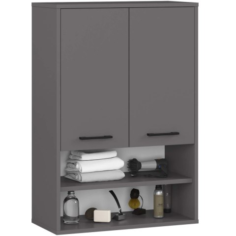 SZAFKA WISZĄCA FIN H934 W64 2D 1P GRAFIT SZARY