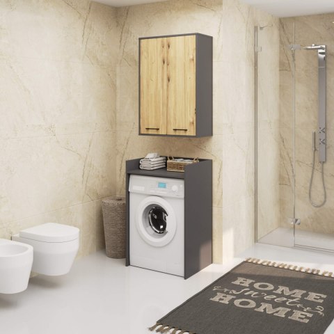 SZAFKA WISZĄCA FIN H934 W64 2D GRAFIT SZARY/DĄB ARTISAN