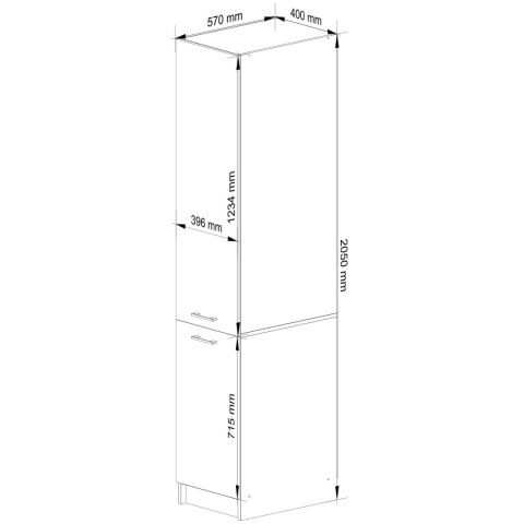 Szafka OLIWIA S40/205 BIAŁA