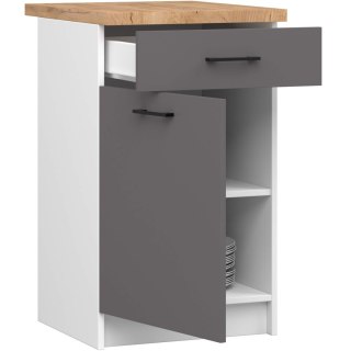 Szafka OLIWIA S50 SZ1 + BLAT BIAŁA / GRAFIT SZARY