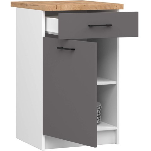 Szafka OLIWIA S50 SZ1 + BLAT BIAŁA / GRAFIT SZARY