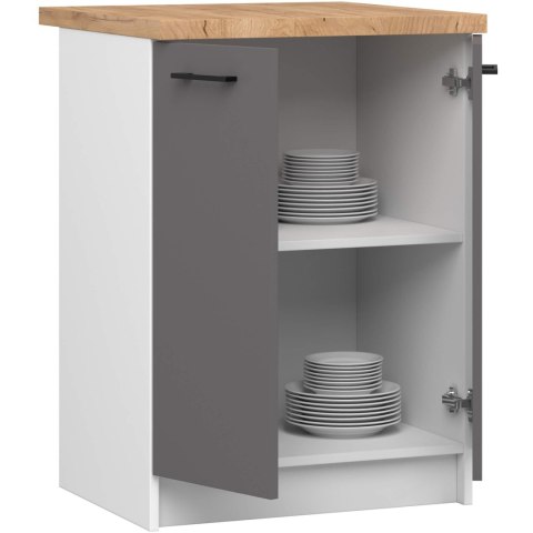 Szafka OLIWIA S60 + BLAT BIAŁA / GRAFIT SZARY