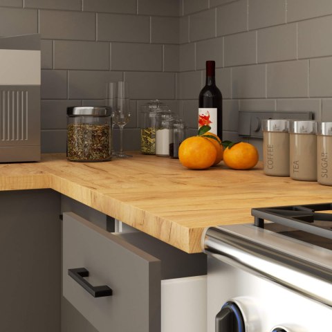 Szafka OLIWIA S80 3SZ + BLAT BIAŁA / GRAFIT SZARY