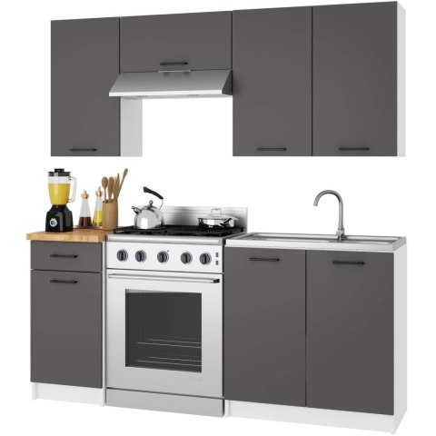 Szafka OLIWIA S80ZL BIAŁA / GRAFIT SZARY