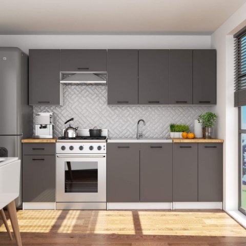 Szafka OLIWIA S80ZL BIAŁA / GRAFIT SZARY