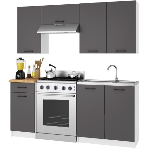 Szafka OLIWIA W30 H580 BIAŁA / GRAFIT SZARY