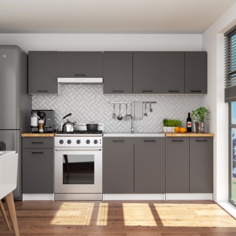 Szafka OLIWIA W30 H720 BIAŁA / GRAFIT SZARY