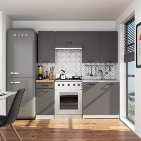 Szafka OLIWIA W40 H580 BIAŁA / GRAFIT SZARY