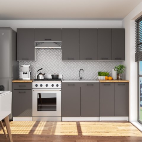 Szafka OLIWIA W50 H580 BIAŁA / GRAFIT SZARY