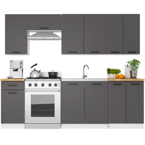 Szafka OLIWIA W50 H720 BIAŁA / GRAFIT SZARY