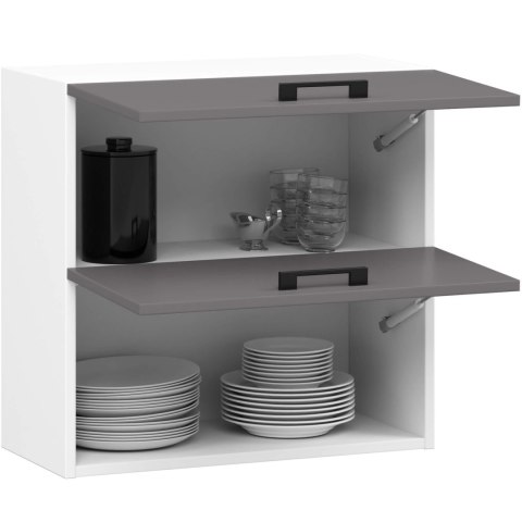 Szafka OLIWIA W60 G2 H580 BIAŁA / GRAFIT SZARY