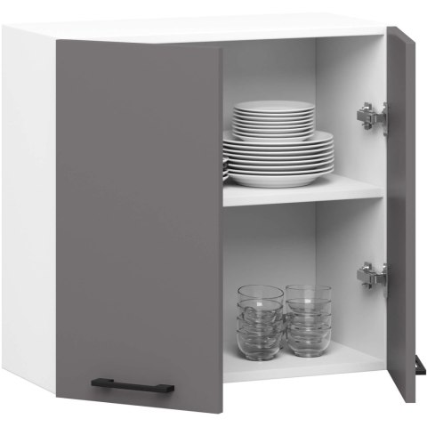 Szafka OLIWIA W60 H580 BIAŁA / GRAFIT SZARY