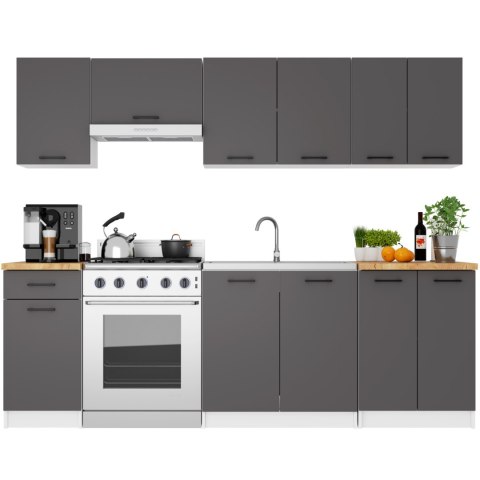 Szafka OLIWIA W60 H580 BIAŁA / GRAFIT SZARY