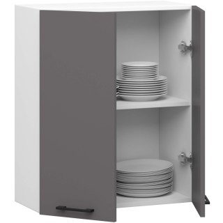 Szafka OLIWIA W60 H720 BIAŁA / GRAFIT SZARY