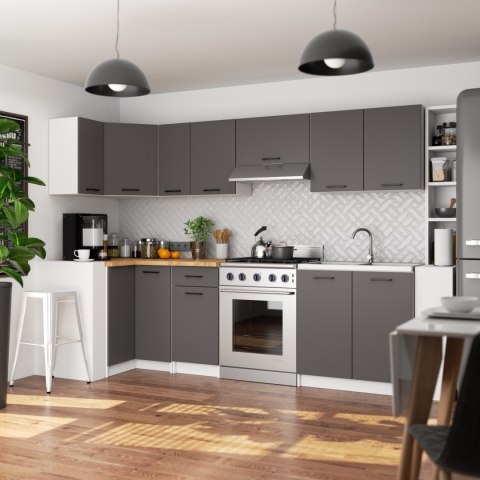 Szafka OLIWIA W60/60N H580 BIAŁA / GRAFIT SZARY