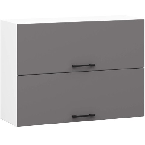 Szafka OLIWIA W80 G2 H580 BIAŁA / GRAFIT SZARY