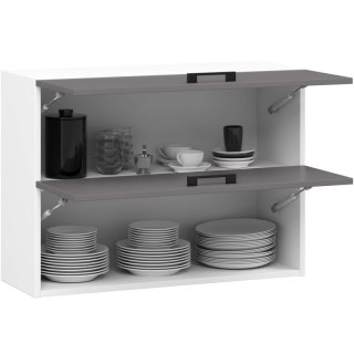 Szafka OLIWIA W80 G2 H580 BIAŁA / GRAFIT SZARY