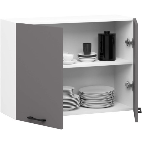 Szafka OLIWIA W80 H580 BIAŁA / GRAFIT SZARY