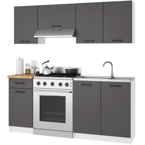 Szafka OLIWIA W80 H580 BIAŁA / GRAFIT SZARY